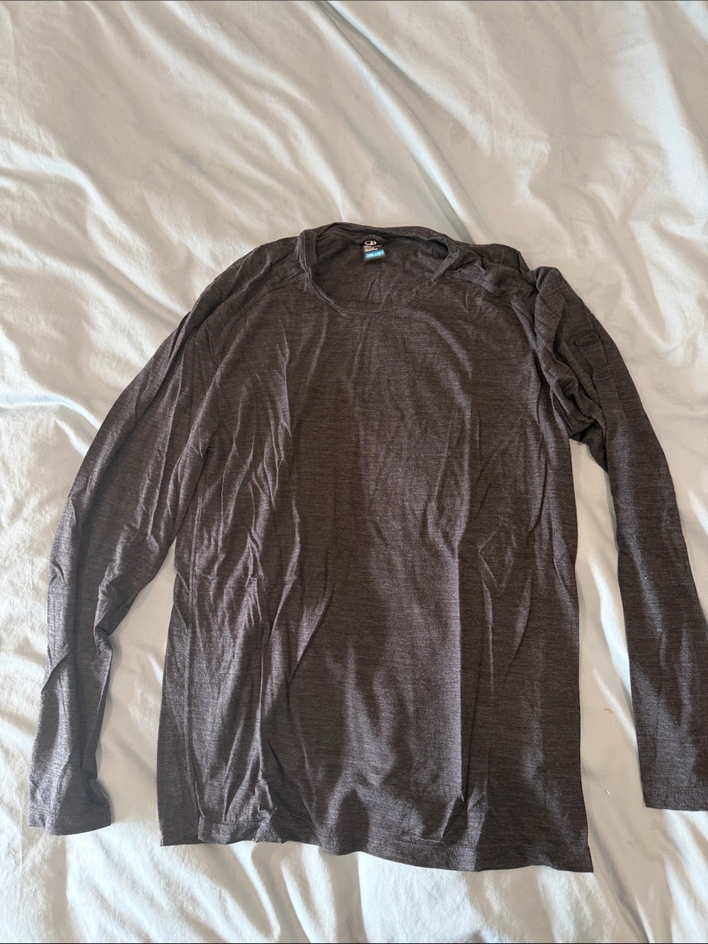 Icebreaker Men's Long-Sleeve Crew in Dark Brown Heather